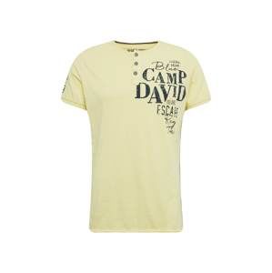 CAMP DAVID Tričko  žlté / čierna