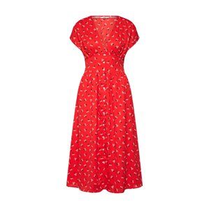 Tommy Jeans Košeľové šaty 'TJW WAIST DETAIL MIDI DRESS'  zmiešané farby / červené