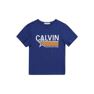 Calvin Klein Jeans Tričko 'CALVIN STAR'  modré / oranžová / biela