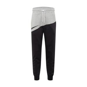 Nike Sportswear Nohavice 'M NSW SWOOSH PANT BB'  sivá / čierna