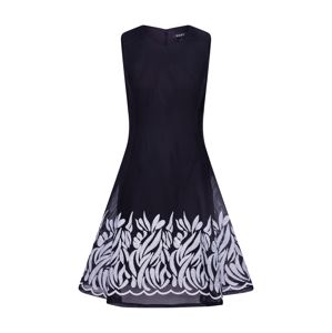 DKNY Kokteilové šaty  čierna / biela