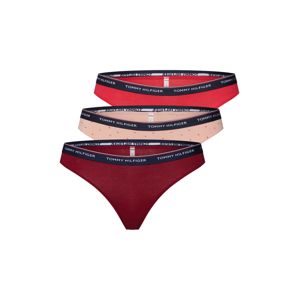 Tommy Hilfiger Underwear Tangá '3P THONG DOT PRINT'  ružová / červené / svetločervená