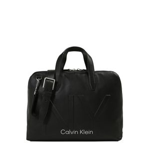 Calvin Klein Tasche 'NY SHAPED LAPTOP BAG'  čierna