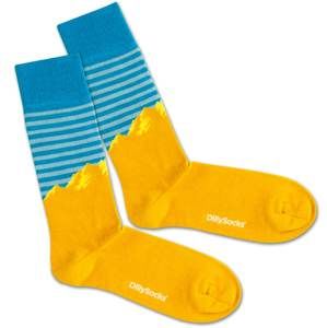 DillySocks Ponožky 'Alpine Morning'  modré / zlatá žltá