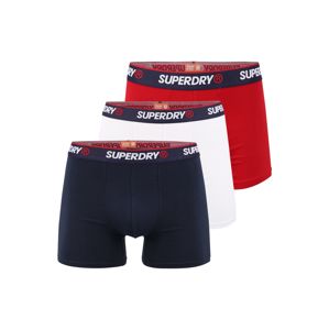 Superdry Boxerky  červené / biela / námornícka modrá / čierna