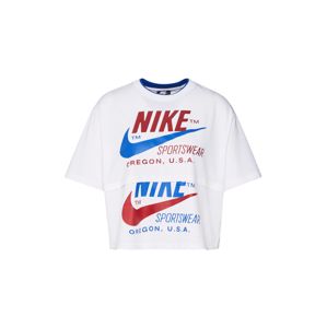Nike Sportswear Tričko  biela / modré / krvavo červená