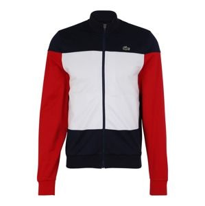 Lacoste Sport Športová mikina so zipsom 'Sweat-shirt homme'  námornícka modrá / červené / biela