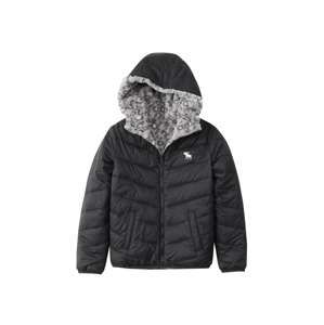 Abercrombie & Fitch Zimná bunda  tmavosivá / čierna
