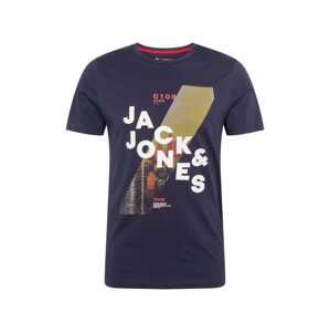 JACK & JONES Tričko 'Jeep Tee'  námornícka modrá / zmiešané farby