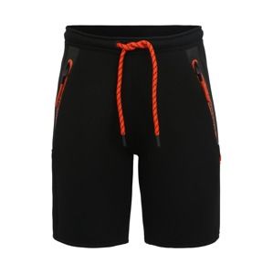 Superdry Športové nohavice 'Gym Tech'  oranžovo červená / čierna