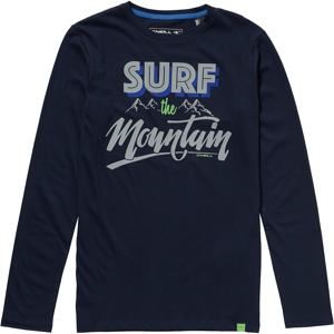 O'NEILL Tričko 'LB MOUNTAIN SURF L/SLV T-SHIRT'  tmavomodrá / sivá