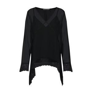NA-KD Blúzka 'asymmetric hem lace blouse'  čierna