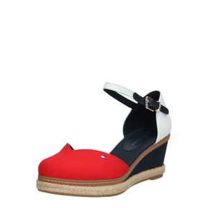 TOMMY HILFIGER Remienkové sandále 'ELBA 67D'  tmavomodrá / červené / biela
