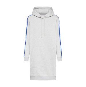 Calvin Klein Jeans Šaty 'HOODED MONOGRAM'  sivá melírovaná / modré / biela