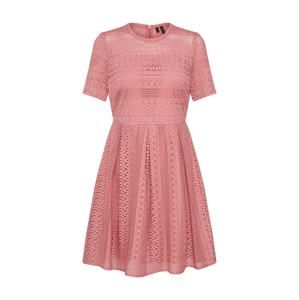 VERO MODA Šaty 'VMHONEY LACE PLEATED S/S DRESS EXP'  rosé