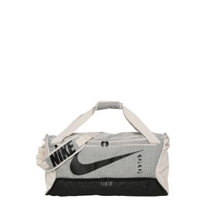 NIKE Športová taška 'Brasilia 9.0'  čierna / biela ako vlna / sivá