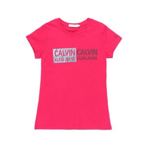 Calvin Klein Jeans Shirt 'STAMP LOGO SLIM FIT'  ružová