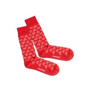 DillySocks Ponožky 'Heartful'  ružová / červené
