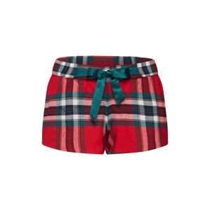 Hunkemöller Pyžamové nohavice  zelená / červené