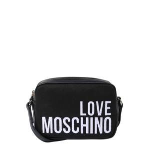 Love Moschino Taška cez rameno  čierna / biela