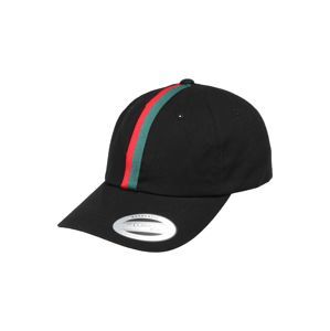 Flexfit Čiapka 'Stripe Dad Hat'  zelená / červené / čierna