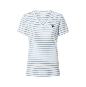 Kaffe T-Shirt 'KAliddy V-neck T-shirt'  modré / biela