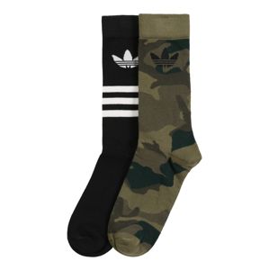 ADIDAS ORIGINALS Ponožky 'CAMO CREW 2PP'  biela / čierna / zelená