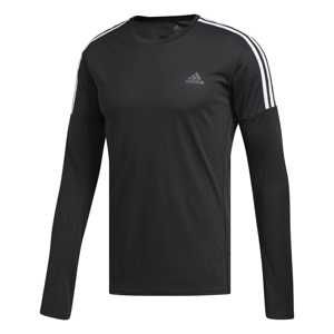ADIDAS PERFORMANCE Funkčné tričko 'Running 3-Streifen'  čierna / biela