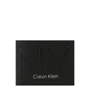 Calvin Klein Peňaženka 'NY SHAPED 5CC W/ COIN'  čierna