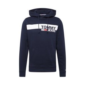 Tommy Jeans Mikina 'ESSENTIAL GRAPHIC'  tmavomodrá / červené / biela