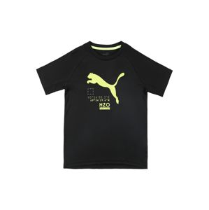 PUMA Funkčné tričko  čierna / pastelovo žltá