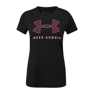 UNDER ARMOUR Funkčné tričko 'Tech Sportstyle Graphic SSC'  čierna / ružová