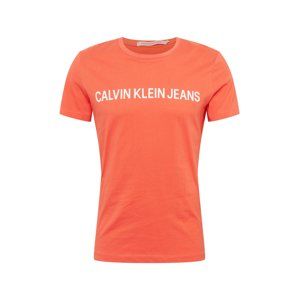 Calvin Klein Jeans Tričko  koralová / biela