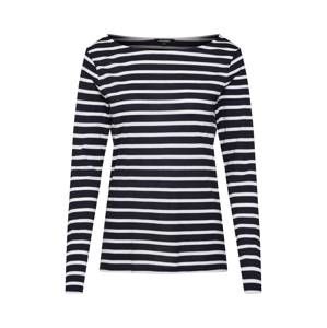 MORE & MORE Tričko 'Striped Active'  námornícka modrá / biela