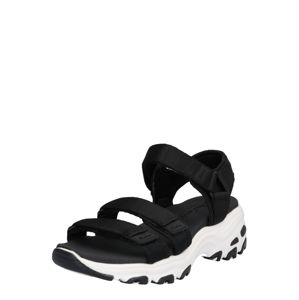 SKECHERS Sandále  čierna / biela
