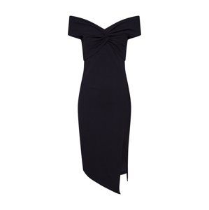 Parallel Lines Kokteilové šaty 'TWIST FRONT MIDI DRESS'  čierna