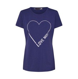 Love Moschino Tričko  modré / strieborná