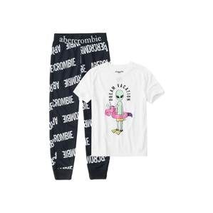 Abercrombie & Fitch Pyžamo  čierna / biela