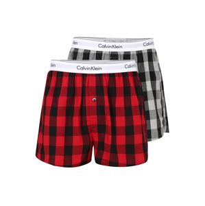 Calvin Klein Underwear Boxerky  sivá / červené / čierna