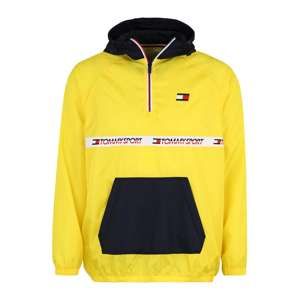 Tommy Sport Športová bunda '8'  tmavomodrá / žlté / neónovo červená / čierna / biela