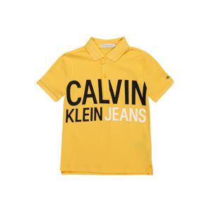 Calvin Klein Jeans Tričko  žltá / čierna / biela