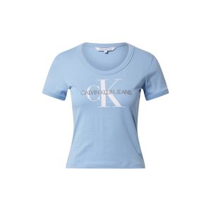Calvin Klein Jeans Tričko 'VEGETABLE DYE MONOGRAM BABY TEE'  svetlomodrá