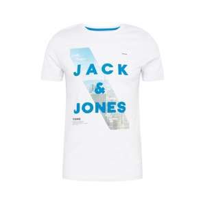 JACK & JONES Tričko 'OJEEP'  modré / sivá / biela