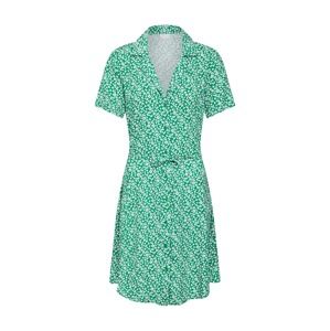 JACQUELINE De YONG Košeľové šaty 'STAR'  zelená / biela
