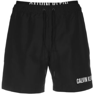 Calvin Klein Swimwear Plavecké šortky ' Medium Double Wb '  biela / čierna