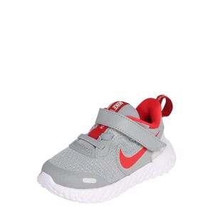 NIKE Športová obuv 'Revolution 5'  sivá melírovaná / biela / červená