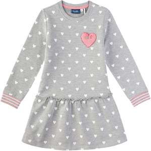 Sanetta Kidswear Šaty  sivá / ružová / biela