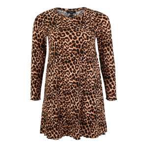 New Look Curves Šaty 'Leopard Soft Touch'  hnedé / žlté