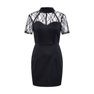 Missguided Šaty 'Lace Harness Detail Sweetheart Neckline Mini Dress'  čierna