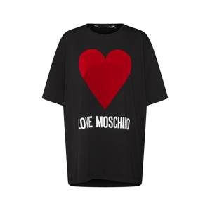 Love Moschino Tričko 'MAGLIETTA M/C STAMPA LOGO'  čierna